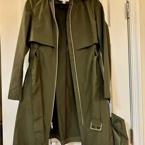 New Cole Haan packable belted trench coat